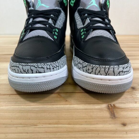 Air Jordan 3 Retro Mens 11 Nike basketball streetwear shoes Green Glow Black NEW - Picture 4 of 12
